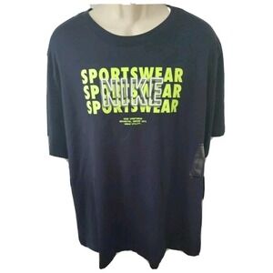 The Nike Tee Men's Graphic T-Shirt Standard Fit Navy Blue Size XL NWT $25‎